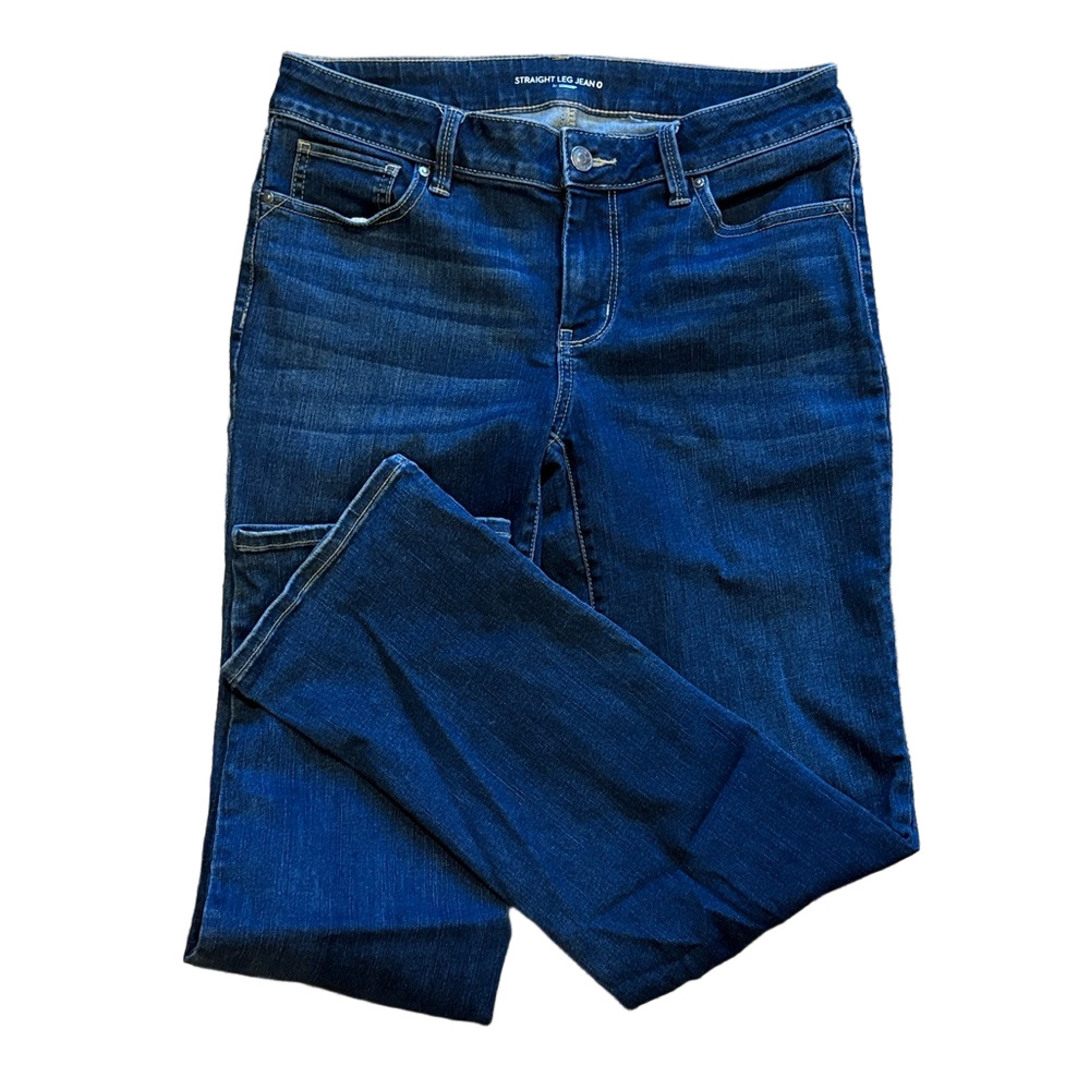 Chico's Woman’s 4/6 Straight Leg Blue Jeans